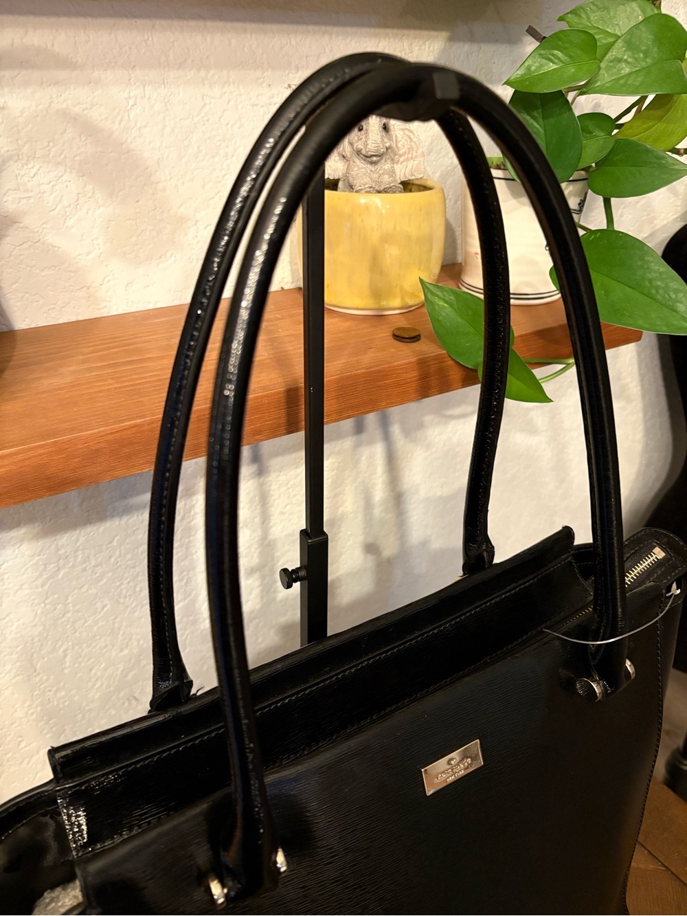 Kate Spade Bixby Place Medium Black Patent Leather Tote - Picture 9 of 9